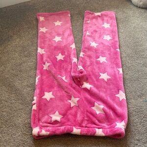 Cozy kids pink and white star pajamas